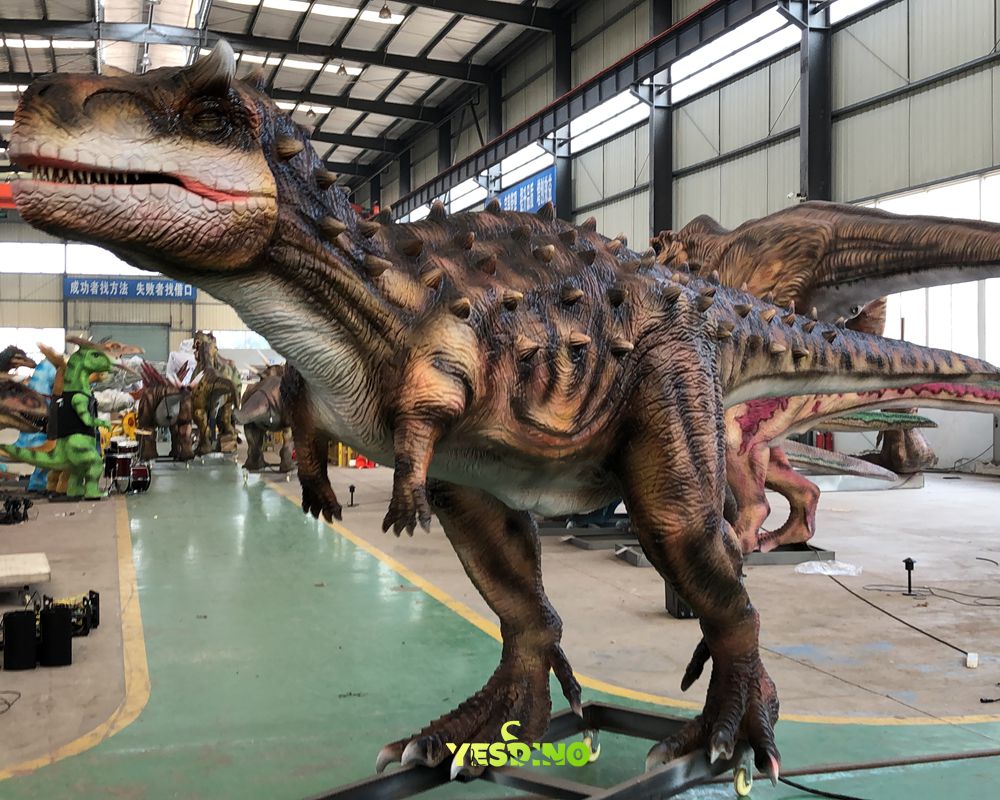 Realistic Dinosaur Animatronic Carnotaurus for Shopping Mall Exhibition