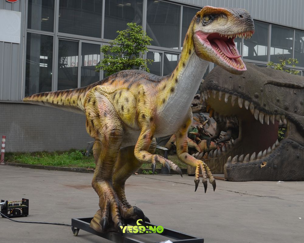 Realistic Velociraptor Animatronic Dinosaur for Park Exhibition