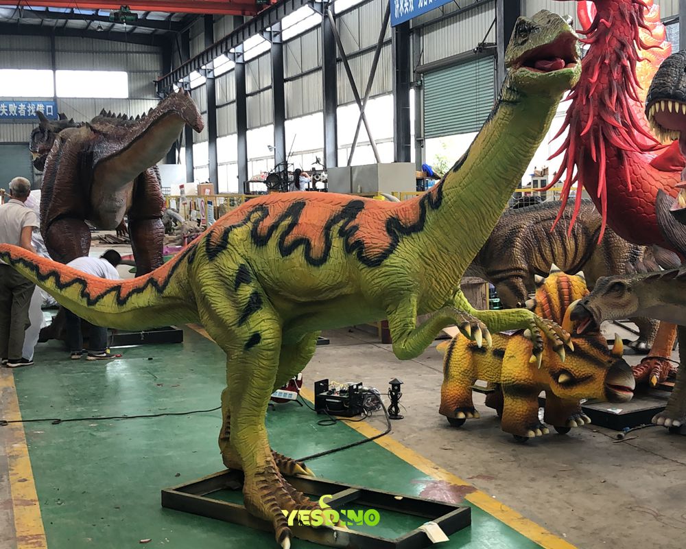 Realistic Ornithomimus Animatronic Dinosaur Model for Mall Exhibition