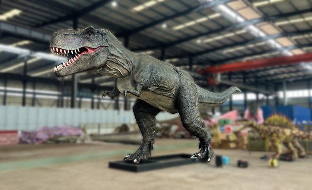 animatronic dinosaur facotry video show